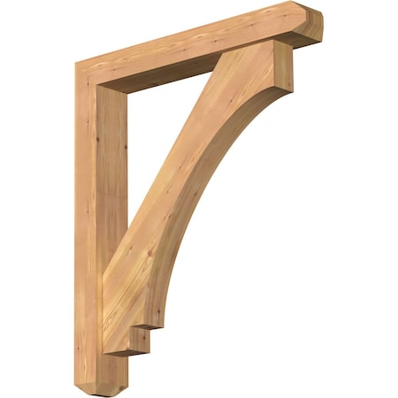 Ekena Millwork Imperial Craftsman Smooth Bracket w/ Offset Brace, Western Red Cedar, 5 1/2"W x 34"D x 40"H BKT0604X34X40IMP04SWR